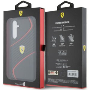 Ferrari FEHCS23FEPTWK S23 FE S711 juodos spalvos kietas dėklas Twist Metal Logo - Image 7