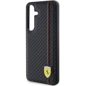 Ferrari FEHCS24MN3DUR S24+ S926 juodos spalvos kietas dėklas Carbon Printed Line - Image 6