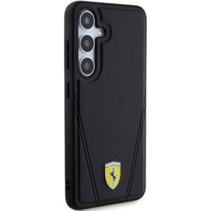 Ferrari FEHMS24SP3BAK S24 S921 juodos spalvos kietas dėklas Hot Stamp V Lines MagSafe - Image 4