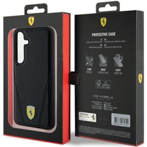 Ferrari FEHMS24SP3BAK S24 S921 juodos spalvos kietas dėklas Hot Stamp V Lines MagSafe - Image 8