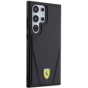 Ferrari FEHMS24LP3BAK S24 Ultra S928 juodos spalvos kietas dėklas Hot Stamp V Lines MagSafe - Image 4