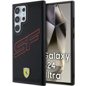 Ferrari FEHCS24LPINK S24 Ultra S928 juodos spalvos kietas dėklas Big SF Perforated