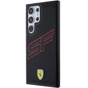 Ferrari FEHCS24LPINK S24 Ultra S928 juodos spalvos kietas dėklas Big SF Perforated - Image 2