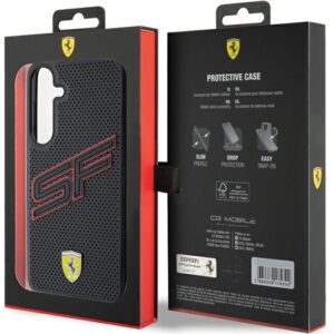 Ferrari FEHCS24MPINK S24+ S926 juodos spalvos kietas dėklas Big SF Perforated - Image 8