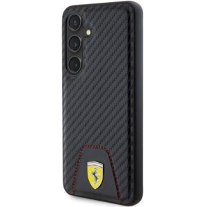 Ferrari FEHCS24SN3 PUK S24 S921 juodos spalvos kietas dėklas Carbon Stitched Bottom - Image 2