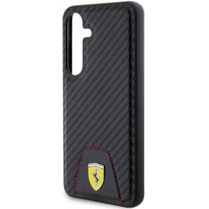 Ferrari FEHCS24SN3 PUK S24 S921 juodos spalvos kietas dėklas Carbon Stitched Bottom - Image 6