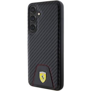 Ferrari FEHCS24MN3 PUK S24+ S926 juodos spalvos kietas dėklas Carbon Stitched Bottom - Image 2