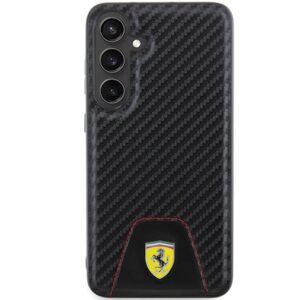 Ferrari FEHCS24MN3 PUK S24+ S926 juodos spalvos kietas dėklas Carbon Stitched Bottom - Image 3