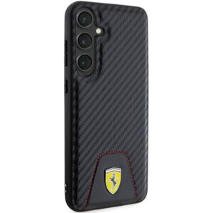Ferrari FEHCS24MN3 PUK S24+ S926 juodos spalvos kietas dėklas Carbon Stitched Bottom - Image 4