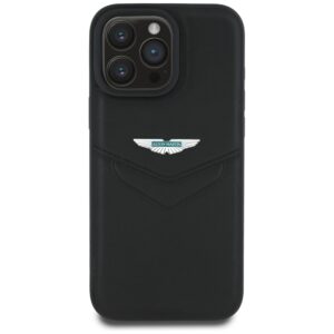 Dėklas Aston Martin HC Leather Victory Design to Apple iPhone 16 Pro juodos spalvos - Image 3