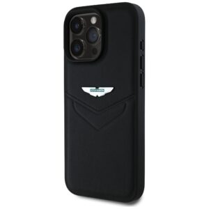 Dėklas Aston Martin HC Leather Victory Design Apple iPhone 16 Pro Max juodos spalvos - Image 2