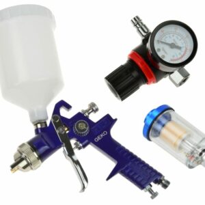GEKO HVLP dažymo pistoletas 1,4mm + REDUKTORIUS IR ORO FILTRAS /