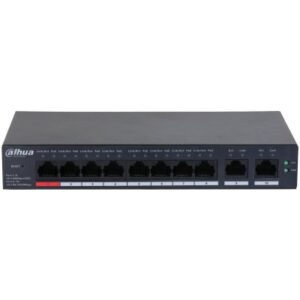 Dahua Technology DH-CS4010-8ET-110 tinklo komutatorius Valdomas L2 Fast Ethernet (10/100) Maitinimas per Eternetą (PoE) Juoda - Image 2