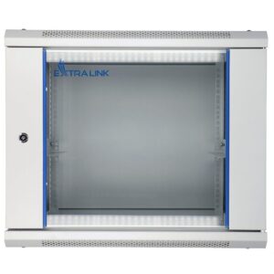 Extralink Cabinet rack EX.8574 400mm 600mm 450 mm hanging Openable 19'' 9U Sieninis stovas Pilka