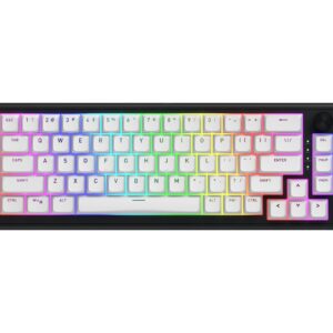 HATOR Skyfall Wireless 65 klaviatūra Žaidimams USB + RF Wireless + Bluetooth QWERTY Anglų (JAV) Juoda, Balta