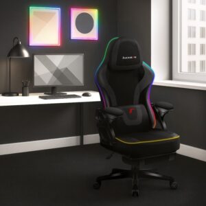 RGB Black Mesh žaidimų kėdė