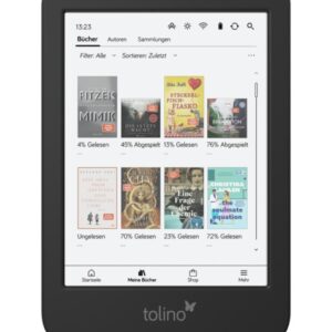 Tolino shine color elektroninių knygų skaityklė Lietimui jautrus ekranas 16 GB „Wi-Fi“ Juoda - Image 1