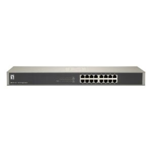 LevelOne GSW-1657 tinklo komutatorius Ne-valdomas Gigabit Ethernet (10/100/1000) Juoda, Pilka - Image 2