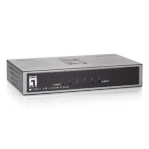 LevelOne FEU-0511 tinklo komutatorius Fast Ethernet (10/100) Juoda, Pilka - Image 1
