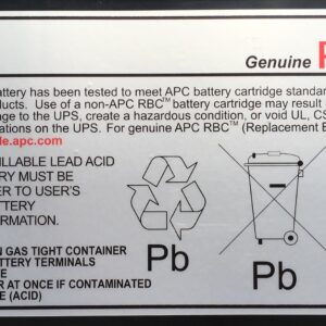 APC RBC6 UPS akumuliatorius Rūgštinis akumuliatorius (VRLA) - Image 2