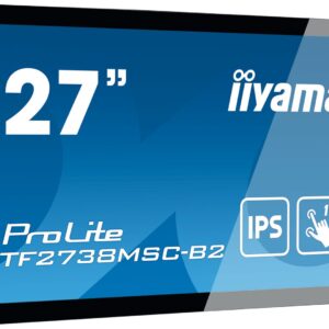 iiyama ProLite TF2738MSC-B2 kompiuterio monitorius 68,6 cm (27") 1920 x 1080 pikseliai „Full HD“ LED Lietimui jautrus ekranas Daugybė naudotojų Juoda