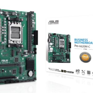 ASUS PRO A620M-C-CSM AMD A620 AM5 lizdas „micro ATX“ - Image 1