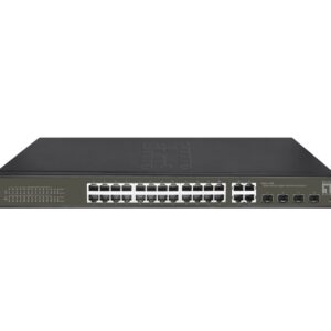LevelOne GES-2128P tinklo komutatorius Valdomas L2 Gigabit Ethernet (10/100/1000) Maitinimas per Eternetą (PoE) Juoda - Image 1