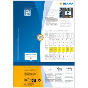 HERMA 9539 lipni etiketė Stačiakampis Balta 160 vnt - Image 2
