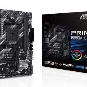 ASUS PRIME B550M-K ARGB AMD B550 AM4 lizdas „micro ATX“