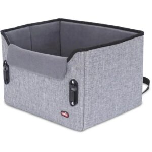 ZOLUX Nomad S pilkas – automobilinė kėdutė šuniui – 41×32×28,5 cm