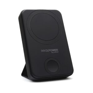 RealPower 444408 nešiojamasis įkroviklis 10000 mAh Belaidis įkrovimas Juoda - Image 1