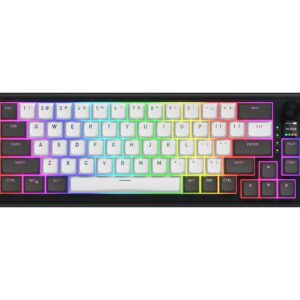 HATOR Skyfall Pro Wireless 65 klaviatūra Žaidimams USB + RF Wireless + Bluetooth QWERTY Anglų (JAV) Juoda, Pilka