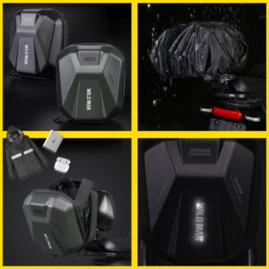 WildMan GD668 4L Rear Seat Bag for Electric Bike, juodos spalvos - Image 4