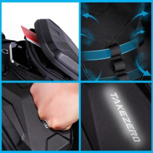 Motorcycle Leg Bag TAKEZERO MTX2 2.5L juodos spalvos - Image 5