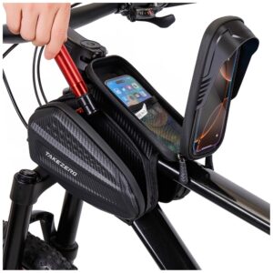 Dviračio krepšys TAKEZERO A6 1,2L Bike Mount juodos spalvos - Image 4