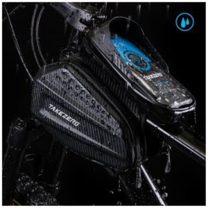 Dviračio krepšys TAKEZERO A6 1,2L Bike Mount juodos spalvos - Image 5