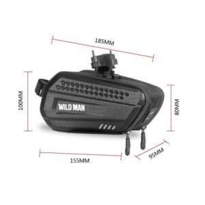 WILDMAN LES7 saddlebag/bag for bikes, juodos spalvos - Image 4