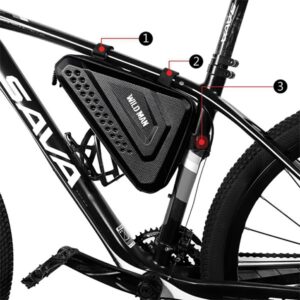 WILDMAN ES19 Bike Frame Dėklas/Bag Bike Holder juodos spalvos - Image 7