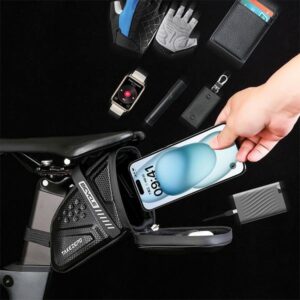 TAKEZERO TZ07 saddlebag/bag, bike holder, juodos spalvos - Image 8