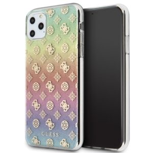 Guess GUHCN65PEOML Apple iPhone 11 Pro Max multicolor kietas dėklas Iridescent 4G Peony