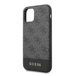 Guess GUHCN61G4GLGR Apple iPhone 11 6,1" / Xr grey kietas dėklas 4G Stripe Collection - Image 3