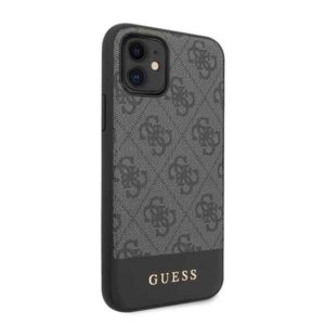 Guess GUHCN61G4GLGR Apple iPhone 11 6,1" / Xr grey kietas dėklas 4G Stripe Collection - Image 5