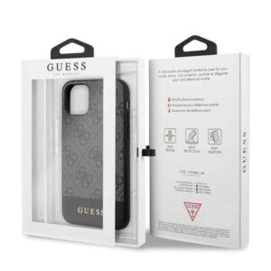 Guess GUHCN61G4GLGR Apple iPhone 11 6,1" / Xr grey kietas dėklas 4G Stripe Collection - Image 7