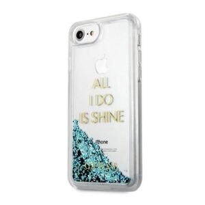 Guess GUHCP7GLUQBL Apple iPhone 6/7/8/SE 2020 / SE 2022 blue kietas dėklas Liquid Glitter Party - Image 2