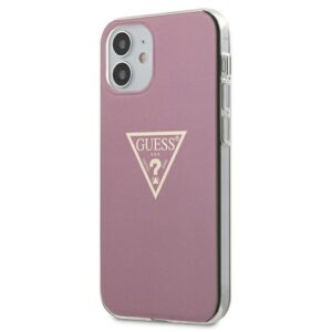 Guess GUHCP12SPCUMPTPI Apple iPhone 12 mini 5,4" rožinės spalvos kietas dėklas Metallic Collection - Image 2