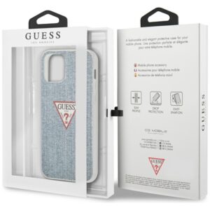 Guess GUHCP12LPCUJULLB Apple iPhone 12 Pro Max 6,7" light blue kietas dėklas Jeans Collection - Image 8