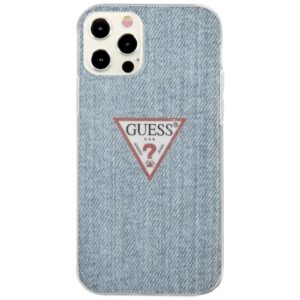 Guess GUHCP12LPCUJULLB Apple iPhone 12 Pro Max 6,7" light blue kietas dėklas Jeans Collection - Image 3