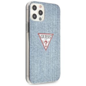 Guess GUHCP12LPCUJULLB Apple iPhone 12 Pro Max 6,7" light blue kietas dėklas Jeans Collection - Image 4