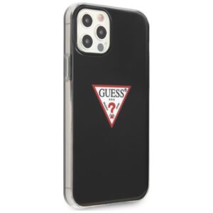 Guess GUHCP12MPCUCTLBK Apple iPhone 12/12 Pro 6,1" juodos spalvos kietas dėklas Triangle Collection - Image 4