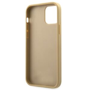 Guess GUHCP12SPUVQTMLBE Apple iPhone 12 mini 5,4" gold kietas dėklas V-Quilted Collection - Image 6